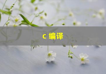 c 编译